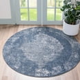 thumbnail image 2 of Unique Loom Portland Collection Area Rug - Woodburn (7' 1" Round Blue/Ivory), 2 of 10