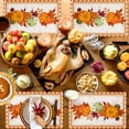 thumbnail image 6 of Fall Placemats Set of 4 Orange Pumpkin Place Mats Maple Leaves Buffalo Plaid Autumn Placemat Harvest Thanksgiving Table Mats for Dining Kitchen Table Holiday Dinner Party Home Decor 13x19 Inch, 6 of 6