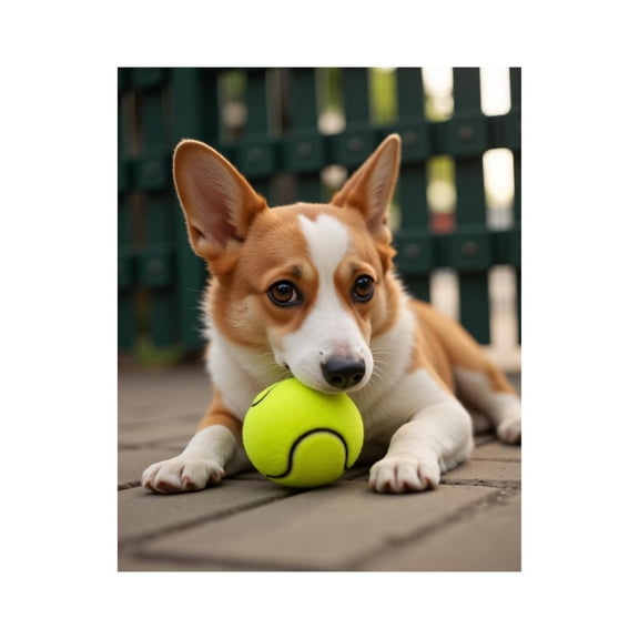 Paint by Numbers Kit for Adults, Corgi Pup With Tennis Ball Paint by Numbers, Easy Paint by Numbers Kit for Adults Beginner, DIY Adult Paint by Number Kits on Canvas, 12x16in Home Decor