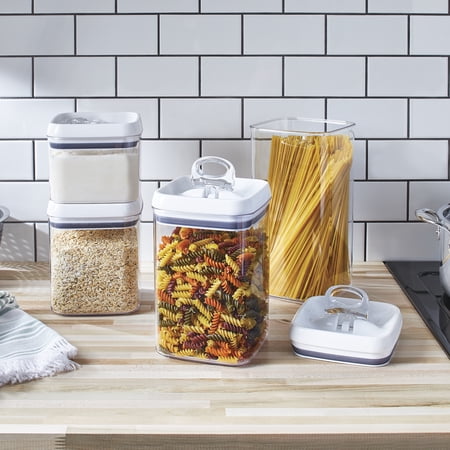 BETTER HOMES & GARDENS FLIP-TITE 4-PACK SQUARE FOOD STORAGE CONTAINER SET