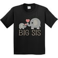 thumbnail image 3 of Inktastic Big Sis Elephant Youth T-Shirt, 3 of 5