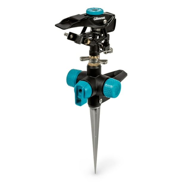 Gilmour 8216731001 Heavy Duty Metal Spike Base Impulse Sprinkler, 5800