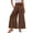 226#Coffee, variant on Women Casual Palazzo Loose Pants,Flowy Ruffle Wide Leg Baggy Pant Summer Black L