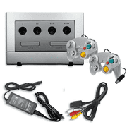 Restored Nintendo Gamecube Game Console with 2 Retrofam Controllers, Platinum