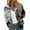 a Blue, variant on Women's Shiny Sparkle Sequins Long Sleeve Zipper Crewneck Cardigan Blazer Halloween Party Bomber Jacket Trendy for Party Wear Tops