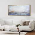 thumbnail image 4 of IDEA4WALL Extra Large Framed Canvas Print Wall Art Soft Blue & Yellow Abstract Landscape Artwork Nature Wilderness Antique Retro Fine Art Decorative Multicolor for Home Decoration - 60"x30", 4 of 5
