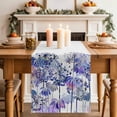 thumbnail image 2 of Table Runner 72 Inches Long for Kitchen Dining, Purple Onion Flowers Dresser Scarf Farmhouse, Dining Table Decorations for Wedding/Parties, Spring Floral Dandelion Botanical 13 x 72 In, 2 of 8
