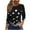 &Black, variant on Shirts for Women under $5 3/4 Sleeve Round Neck Casual Print T-shirt Blouse Purple