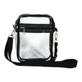 thumbnail image 1 of Bolso transparente con correa ajustable para el hombro, de PVC, impermeable negro grande, 1 of 7