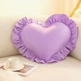 thumbnail image 5 of Heart Shaped Pillows Valentine's Day Home Decor Ruffle Throw Pillows Red Pink White Soft Cotton Cushions Love Heart Romantic Gift for Her Sofa Bed Chair House Decorations, 5 of 5