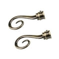 thumbnail image 3 of Dalazy Pair Window Curtain Pole End Drape Rod Finals Head Inner Dia. 22mm 2_Bronze, 3 of 9