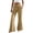 Khaki, variant on felwors Women's Linen Cotton Flare Pants – Wide Leg Drawstring Waist Lounge Pants, Breathable Summer Bottoms for Casual Wear, Beach, Travel, and Everyday Comfort (Light Blue, XXL)