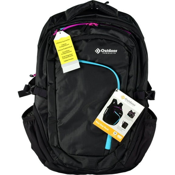 Outdoor Products 4672OP-OBS Vela Daypack Obsidian Back-to-School Backpack, Adult, Teen