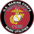 thumbnail image 1 of U.S.M.C. MOS 1100 Basic Utilities Decal 5.5" - Red, 1 of 1
