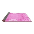 thumbnail image 2 of Ahgly Company Indoor Round Abstract Pink Modern Area Rugs, 6' Round, 2 of 4