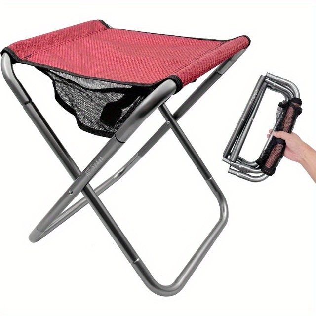 LEEYNEER Camping Stool Portable Folding Stool XXL Size Camping Stool For Adults