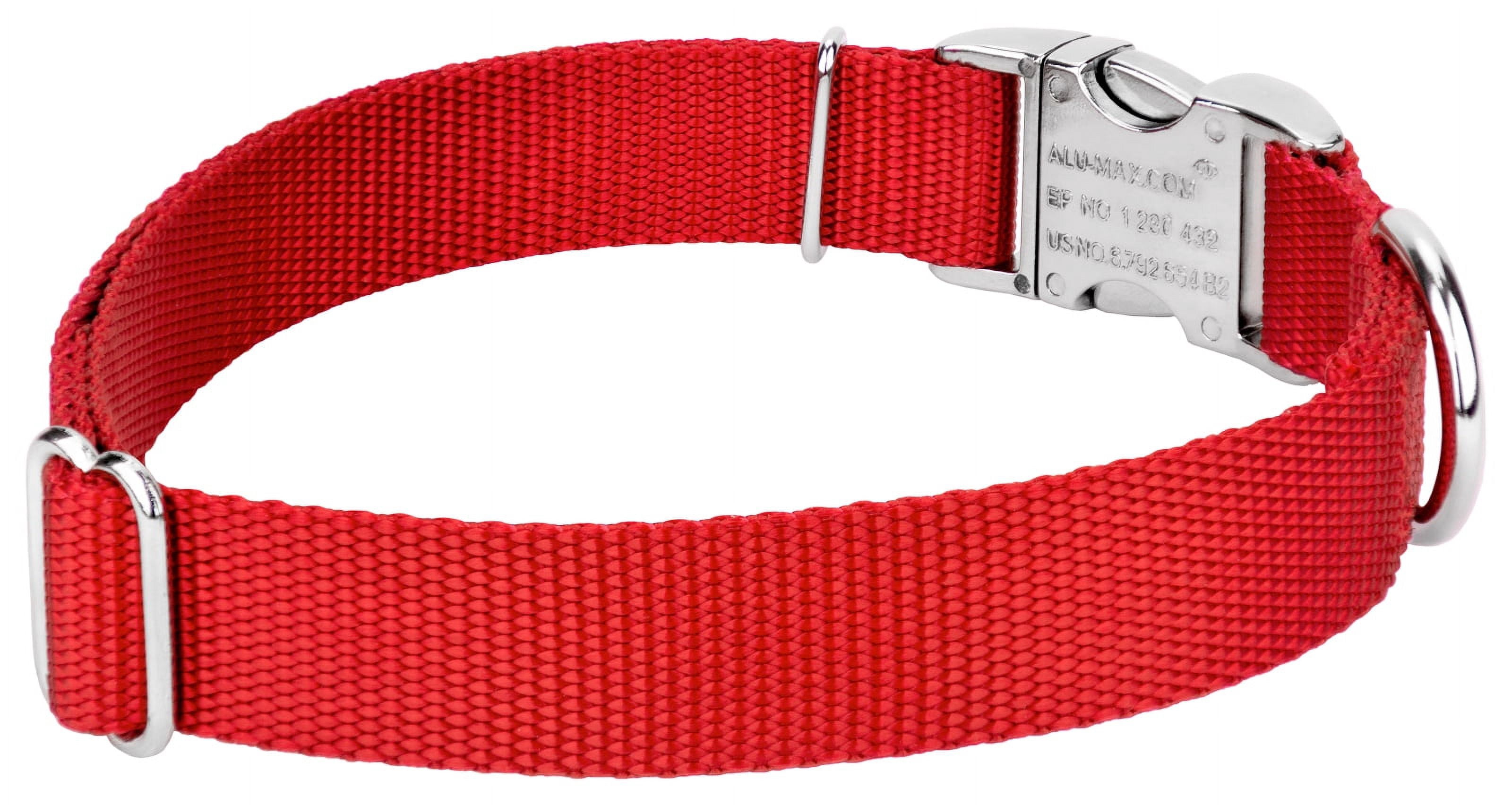 Country Brook Petz® Premium Nylon Dog Collar and Leash - Bright Red, Medium