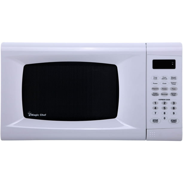 Magic Chef 0.9 Cu. Ft. 900W Countertop Microwave Oven, White Walmart