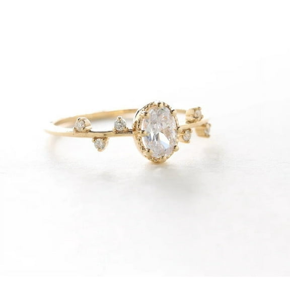 Gorgeous Oval Engagement Ring Moissanite Diamond Promise Ring Plated Rose/Yellow/White Ring Anniversary Ring Christmas Gifts for Her