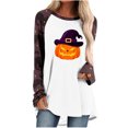 thumbnail image 1 of Blusa suelta informal de manga larga con cuello redondo para mujer, camisas con estampado de Halloween Fridja fjkfkj2414, 1 of 5