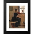 thumbnail image 2 of Christen Dalsgaard 14x18 Black Modern Framed Museum Art Print Titled - A Young Girl in Jutland Writing Her Beloved's Name on a Misty Window (1852), 2 of 5