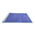 thumbnail image 2 of Ahgly Company Machine Washable Indoor Square Persian Blue Traditional Area Rugs, 4' Square, 2 of 4