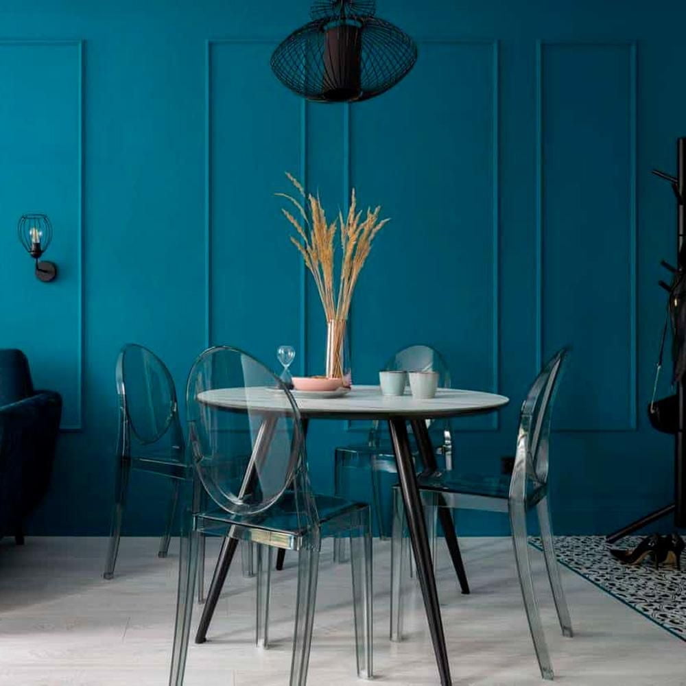 Heavenly Collection Smoke Plastic Armless Chair