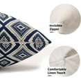 thumbnail image 3 of Navy Blue Boho Lumbar Pillow Covers 12x20 Inch Set of 2, Bohemian Geometric Pattern Modern Abstract Decorative Throw Pillow Cases Cushion Covers Summer Decoration Gift Farmhouse Sofa Couch Bed Decor, 3 of 6