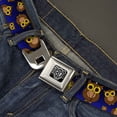 thumbnail image 2 of Buckle-Down Belt, Seatbelt Buckle Belt, Owls Scattered Black Blue Fade Yellow, 34 to 52 Inches, 2 of 9
