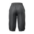thumbnail image 7 of Lenpel Womens Capri Pants Fashion Casual High Waist Cropped Harem Pants with Pockets Lightweight Comfy Capris Slacks, 7 of 7
