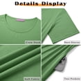 thumbnail image 6 of MOSHU Dresses for Women Crewneck Short Sleeves Women Dresses Casual A-Line Midi Dress with Pockets, 6 of 8