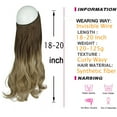 thumbnail image 2 of LELINTA Invisible Wire Hair Extension Curly Long Synthetic Hairpiece 18-20 Inch Hidden Wire Headband for Women Heat Resistant Fiber No Clip No Glue Hairpieces, 2 of 8