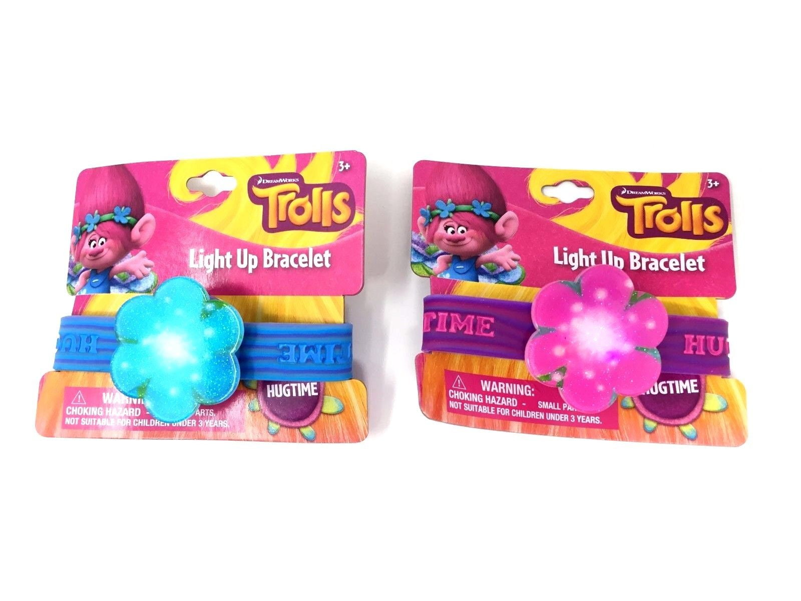 Party Favors Dreamworks Trolls Light Up Bracelet 2 PACK