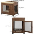 thumbnail image 5 of beeNbkks EV1025 Dog Crate with Top Perch Bed, Walnut, 5 of 8