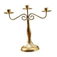 thumbnail image 3 of Zxpjkyu Multi Arm Candelabra Candelabrum Home Kitchen Dining Room Candlestick Holder Gold with 3 Arms, 3 of 9