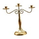 thumbnail image 4 of Candelabro de varios brazos, candelabro decorativo para mesa de comedor, cónico para club, repisa de Halloween Oro con 3 brazos, 4 of 8