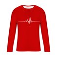 thumbnail image 4 of fatyb Long Sleeve T-Shirts for Men Crew Neck Graphic Tees Casual Tops Lightweight Mens Basic Tshirts, 4 of 5