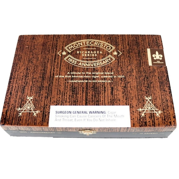 Montecristo Espeso 1935 Anniversary Empty Wood Cigar Box 9.75" x 6.75" x 2"