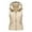 Khaki, variant on Durtebeua Women's Puffer Vest Casual Warm Down Hooded Vest Women's Temperament Loose Sleeveless Jacket