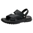 thumbnail image 1 of Sandals for Men, Breathable Open-Toe Design with Thick Rubber Sole, Adjustable Buckle Strap, Cushioned Insole for Arch Support, Non-Slip Traction, Fashion Casual Style, 1 of 9