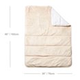 thumbnail image 5 of CREVENT Soft Plush Girls Beige and White Minky Baby Quilt Blanket, 5 of 5