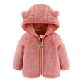 thumbnail image 2 of Uxgjfwu Fleece Jackets For Toddlers Winter Warm Girls Boys Fleece Hoody Jackets Kids Zip Up Outerwear Coat Toddler Kids Jackets, 2 of 8