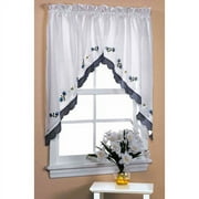 Daisy Gingham Swags, Navy