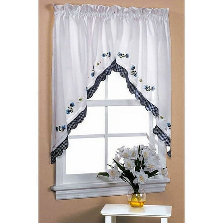 Daisy Gingham Swags, Navy