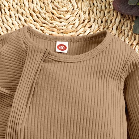 

Aayomet Jumpsuit For Baby Boy Unisex Solid Baby Bodysuit 0-24 Months Infant Sublimation Onsies Coming Home Blank Undershirt Clothes Brown 6-12 Months