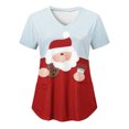 thumbnail image 1 of Tops de Enfermería de Navidad para mujer, uniforme de trabajo, Blusa de manga corta con cuello en V, ropa de enfermería, uniforme de túnica para enfermeras, 1 of 5