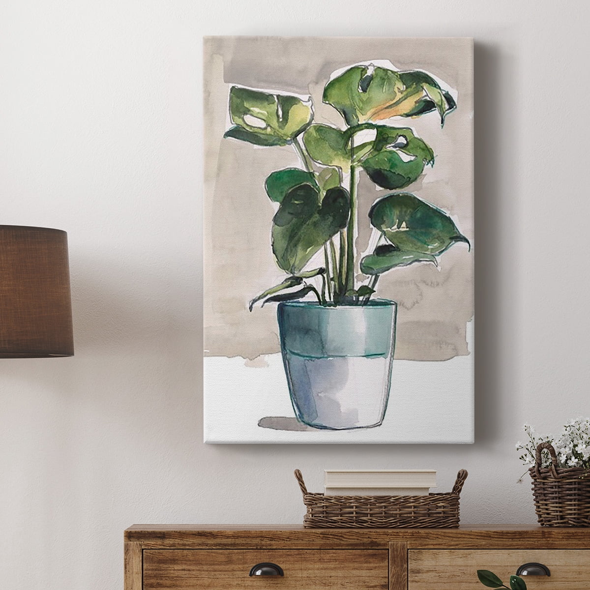 Potted Houseplant II Premium Gallery Wrapped Canvas - Ready to Hang
