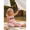 thumbnail image 5 of Loicainy Baby Kids Toddler Girl Summer Clothes 6 9 12 18 24 Month 2 3 4 5 6 Year Sleeveless Muslin Smocked Top Pants Cute Outfit, 5 of 9