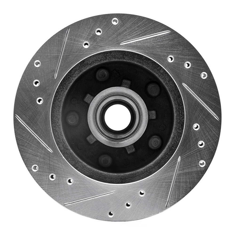 Dynamic Friction Company 631-47007L DFC Brake Rotor - Drilled And Slotted - Silver