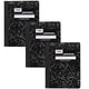 thumbnail image 1 of Cuadernos Composición Mead, x3, rayado universitario, 9-3/4"x7-1/2", 100 hojas, mármol negro. (38111), 1 of 3